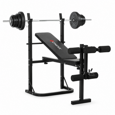 Hemmagym Basic med träningsbänk, ställning och viktset 50 kg