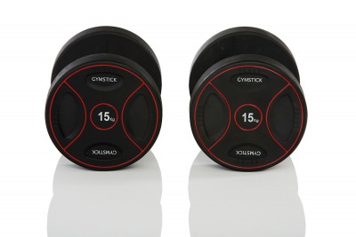PRO PU Dumbbells hantlar i svart polyuretan med runda vikter och raka handtag.