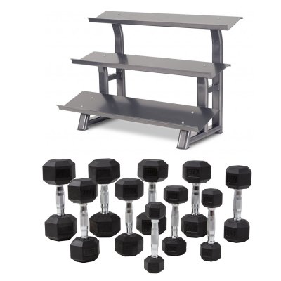 Komplett hexhantelset 2-30 kg inklusive ställ