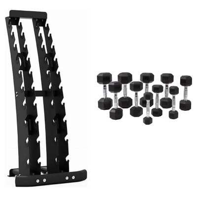 Hexhantelset 1–10 kg med Master Fitness Hantelställ Parallell