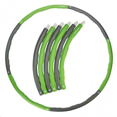 Grön Tunturi Fitness Hula Hoop 1,2 kg & 1,5 kg i vågig design.