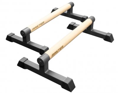 Parallettes Master Fitness 110 mm med trähandtag