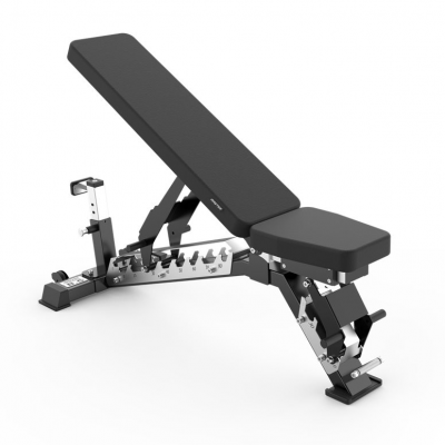 Master Fitness justerbar träningsbänk 500 kg med patenterad glappfri sits och ryggstöd -5 till 90 grader