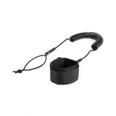 Ozean Safety Leash Basic spiralleash för SUP med ankelrem, svart