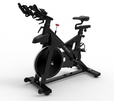 Master Fitness S4025 spinningcykel i sned vy framifrån vänster