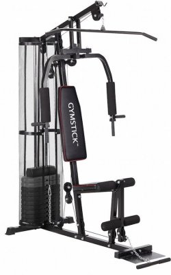 Home gym HG2.0 multigym med kabelsystem, viktmagasin och träningsarmar i svart ram.