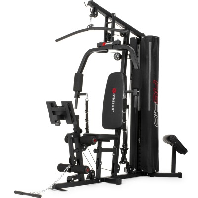 Home gym HG3.0 multigym med kabelstation, viktmagasin och flera grepparmar i svart ram.