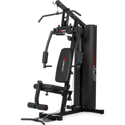 Home gym HG4.0 multigym med kabelsystem, viktmagasin och flera grepparmar i svart ram.