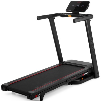 Gymstick GT3.0 löpband med svart ram, plan löpyta och uppfällbart handtag, visat fristående