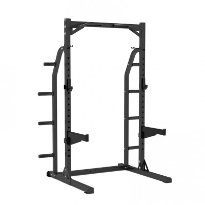 Master Fitness Halfrack XT8 Svart, svart halfrack med spottingarmar och multigrepp för chins