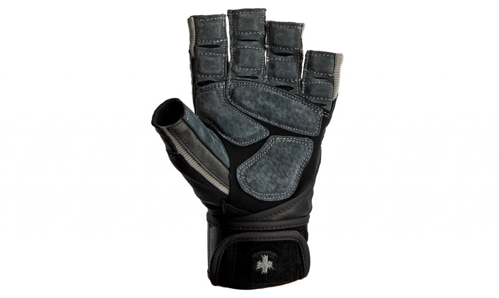 Harbinger 1310 BioForm Wristwrap Weight Lifting Gloves Black/Gray 